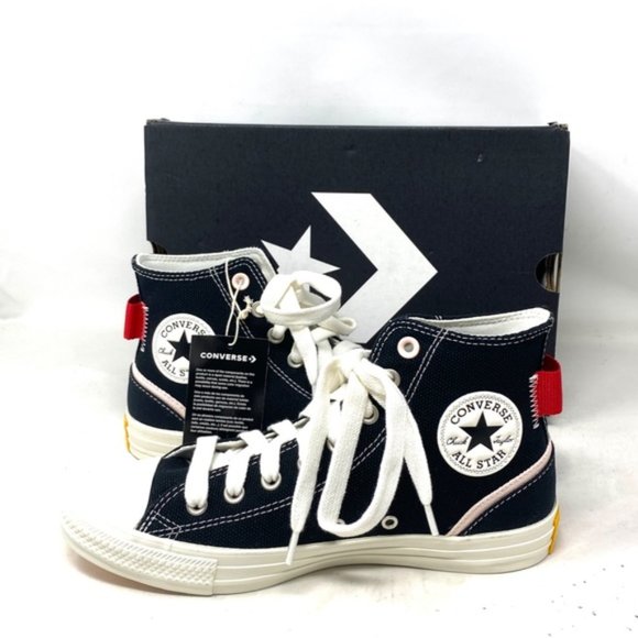 Converse Ctas High Top Shoes Casual Canvas Sneakers Black Red For Women A07118C - Picture 6 of 9